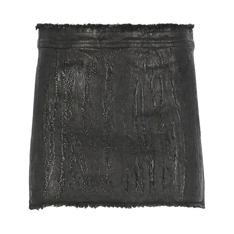 Rick Owens Mini Denim Skirt Black