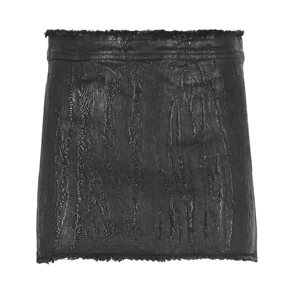 Rick Owens Mini Denim Skirt Black