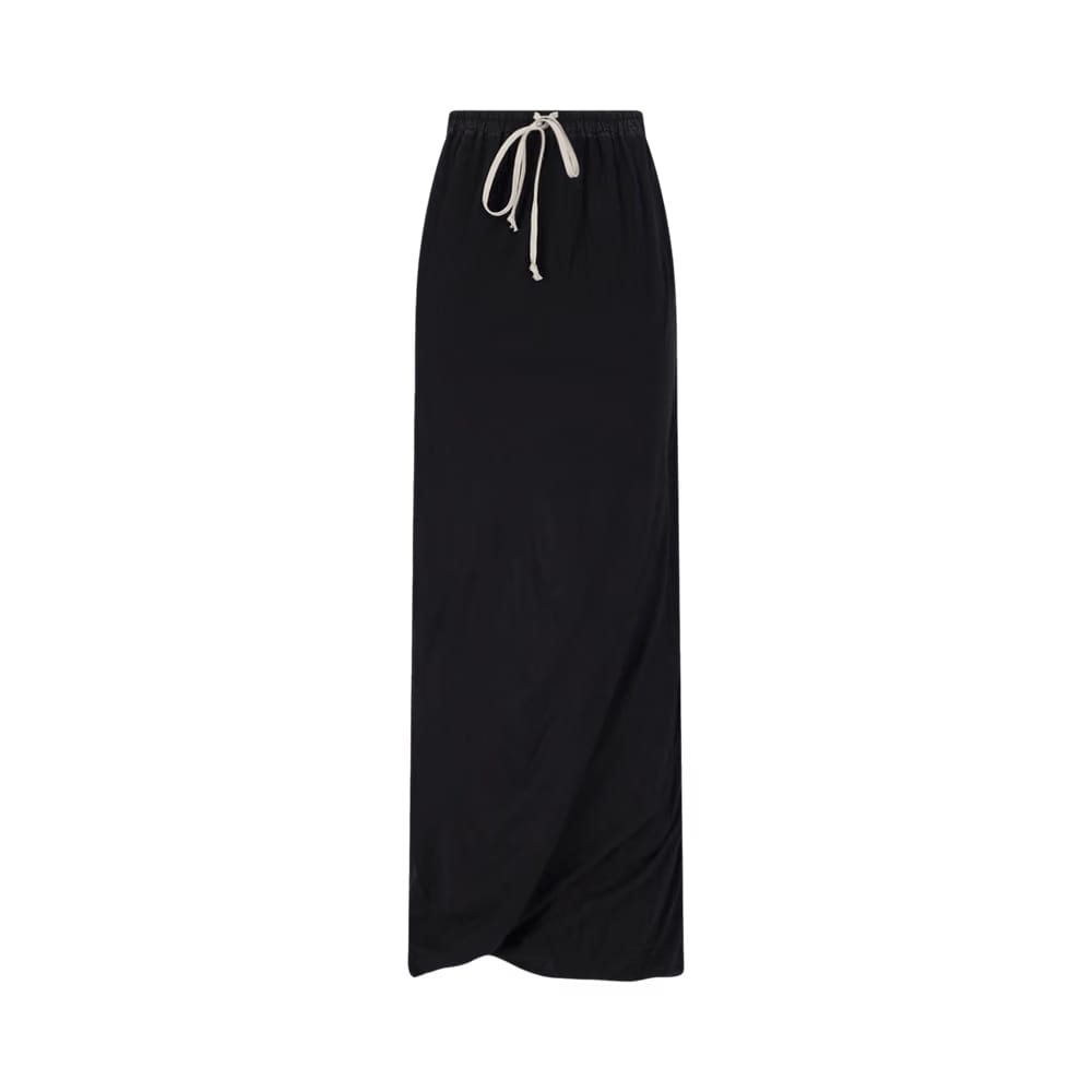 Rick Owens DRKSHDW Jersey Pull On Pillar Skirt Black
