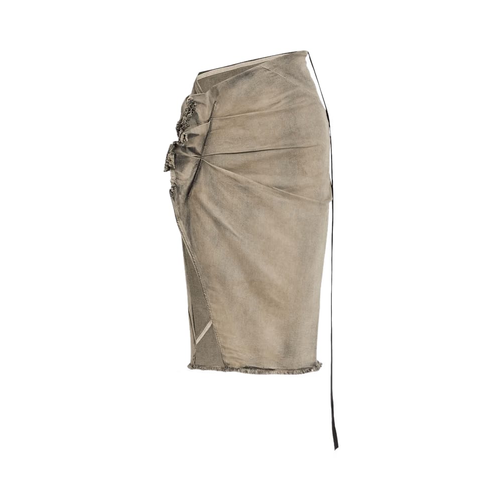 Rick Owens DRKSHDW EDFU Knee Skirt Mineral Pearl
