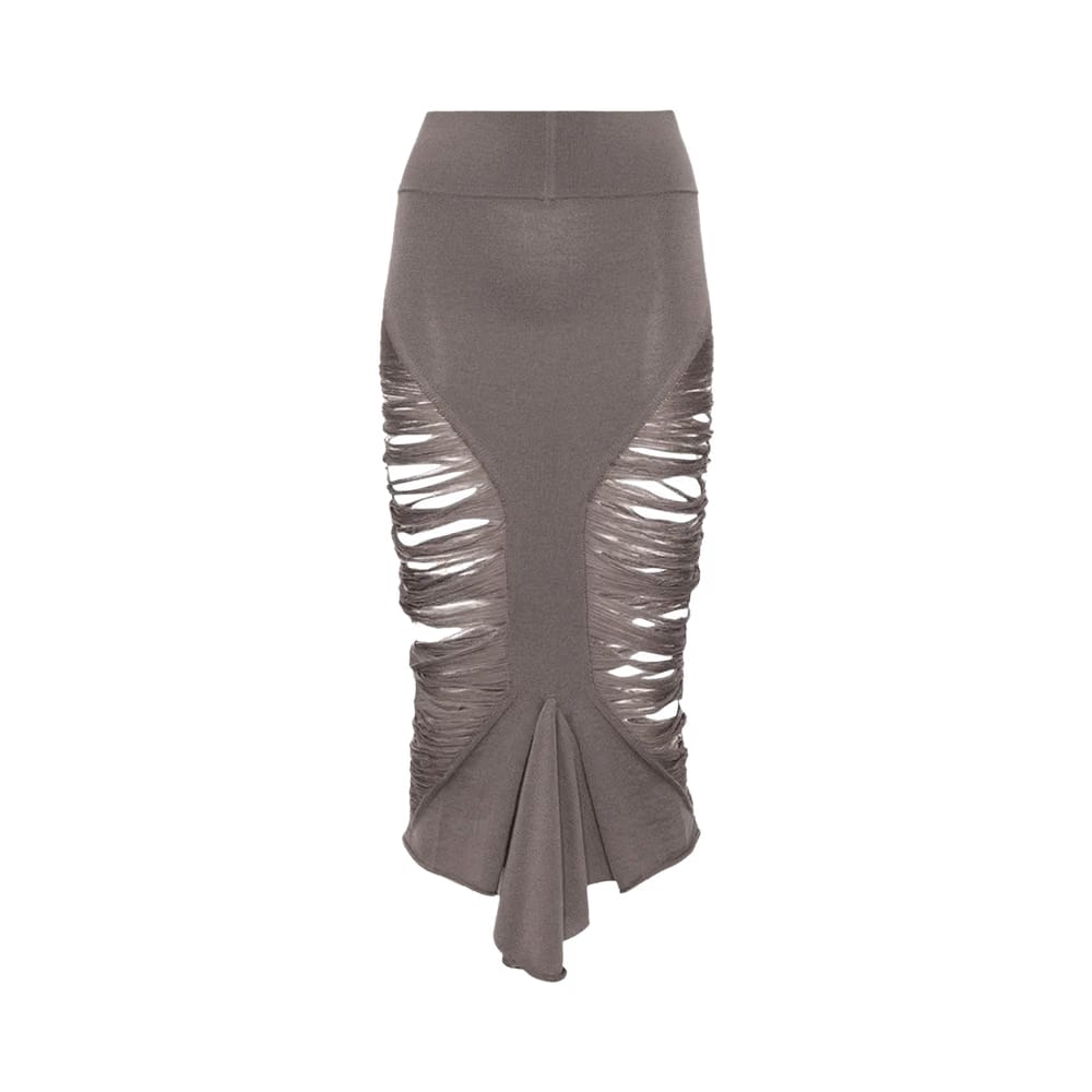 Rick Owens Calf Tanja Skirt Dust