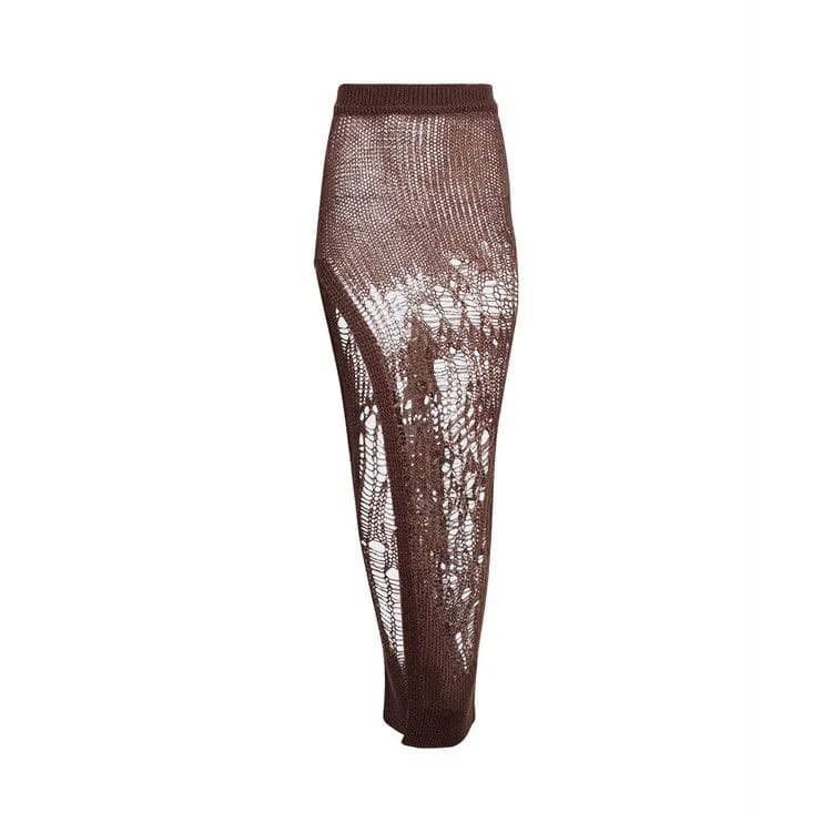 Rick Owens Spider Ziggy Skirt Henna