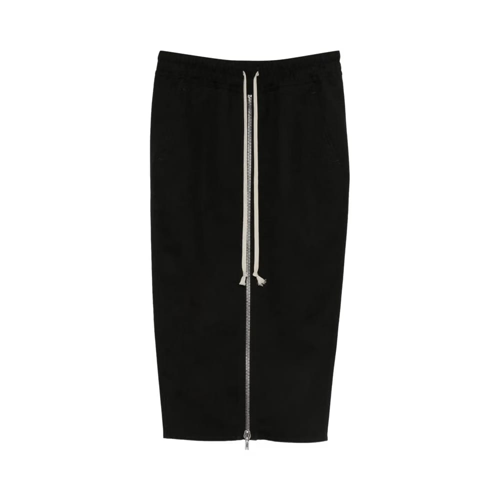 Rick Owens Zipped Shorts Pillar Skirt Black
