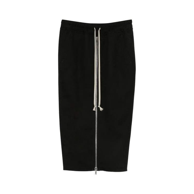 Rick Owens Zipped Shorts Pillar Skirt Black