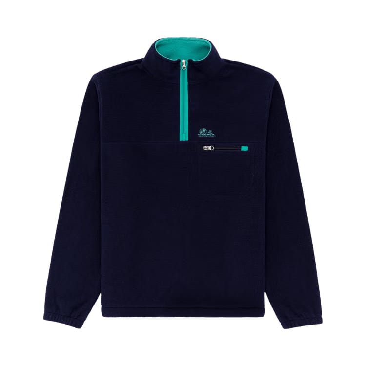Aimé Leon Dore Quarter Zip Fleece Pullover Evening Blue
