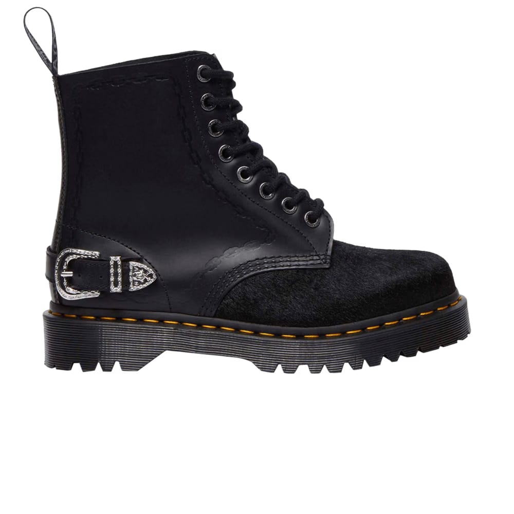 Dr. Martens The Great Frog x 1460 Leather Lace Up Boot Embossed Chain - Black