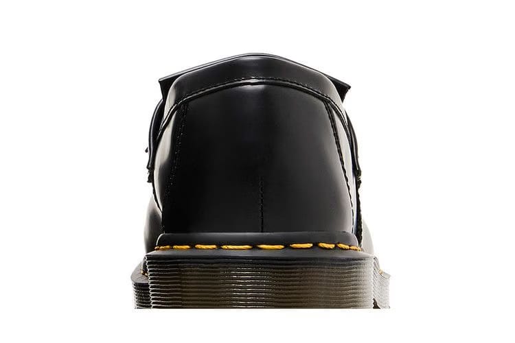 Dr. Martens Adrian Yellow Stitch Leather Tassel Loafer Black