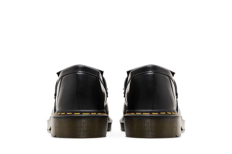 Dr. Martens Adrian Yellow Stitch Leather Tassel Loafer Black