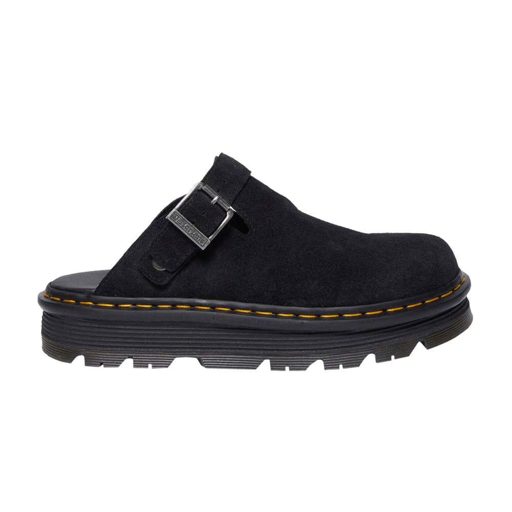 Dr. Martens Zebzag Suede Casual Slingback Platform Mule Black