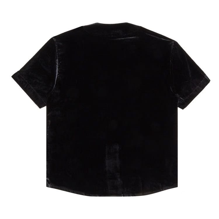 Supreme Velvet Baseball Jersey Black