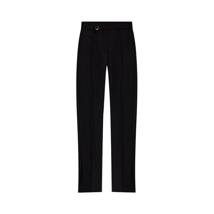 Jacquemus Le Pantalon Drapeado Jersey Pants Black