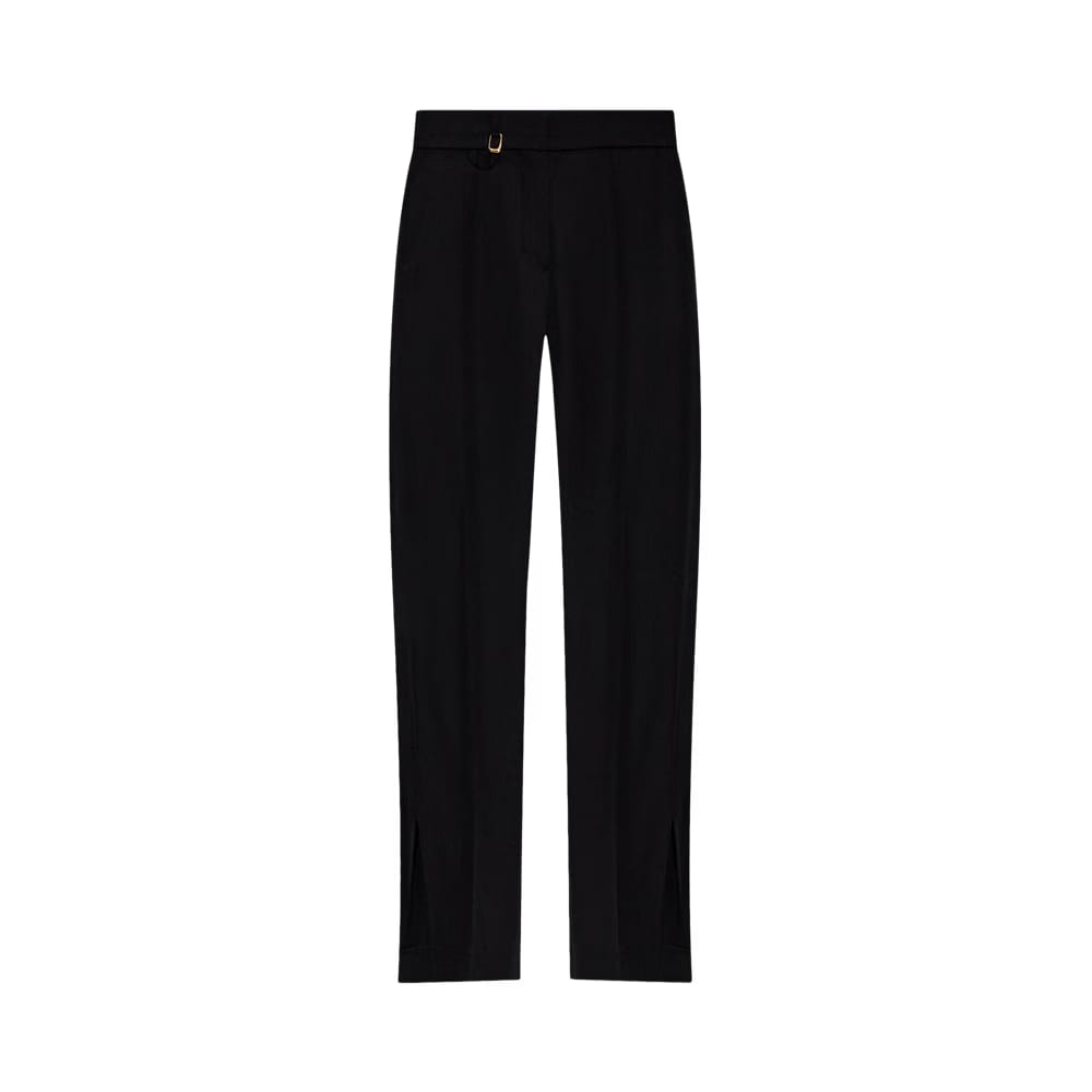 Jacquemus Le Pantalon Drapeado Jersey Pants Black