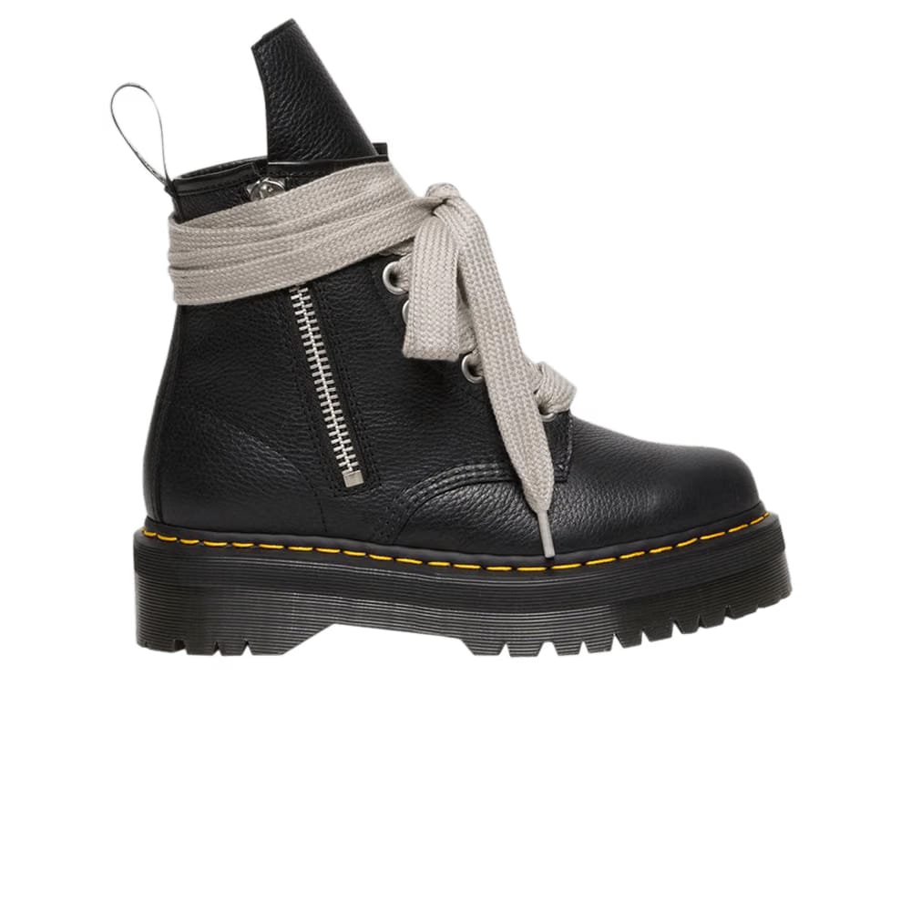 Rick Owens x Dr. Martens 1460 Quad Platform Leather Boot Black Lunar