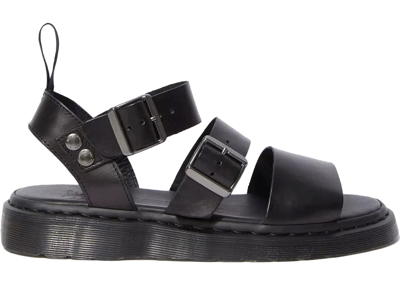 Dr. Martens Gryphon Brando Leather Gladiator Sandals Black