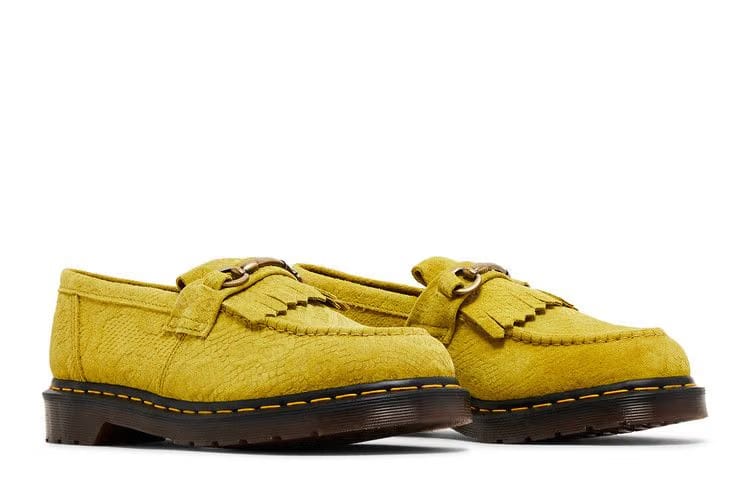 Dr. Martens Adrian Snaffle Repello Emboss Suede Kiltie Loafer Moss Green