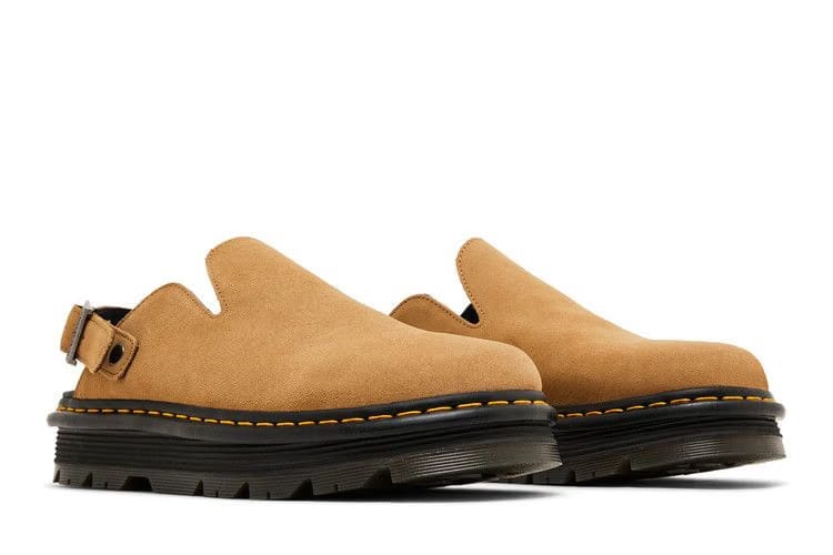 Dr. Martens Zebzag Suede Casual Slingback Platform Mule Savannah Tan