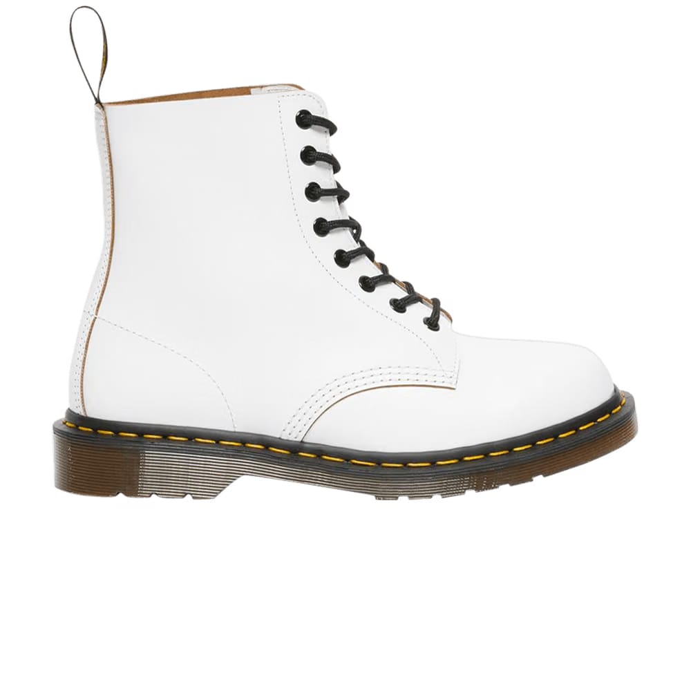 Dr. Martens 1460 Vintage Made in England Lace Up Boot White Quilon