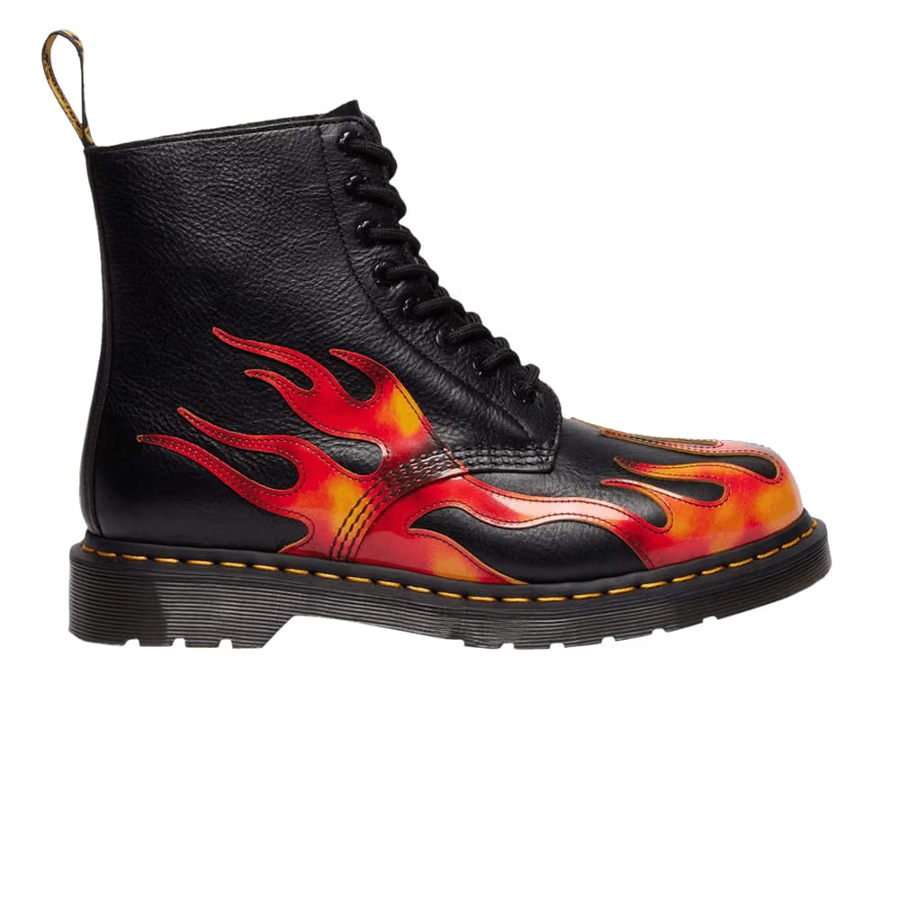 Dr. Martens 1460 Pascal Flame Black Vibrant Red