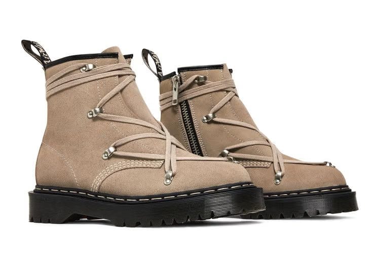 Dr. Martens Rick Owens x 1460 Bex Suede Boot Light Taupe