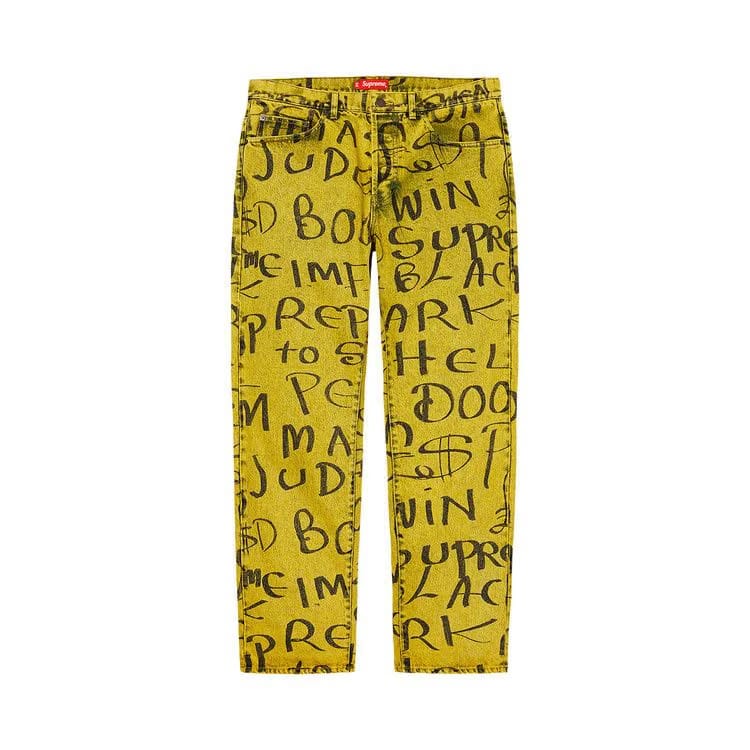 Supreme Black Ark Regular Jean Fluorescent Yellow