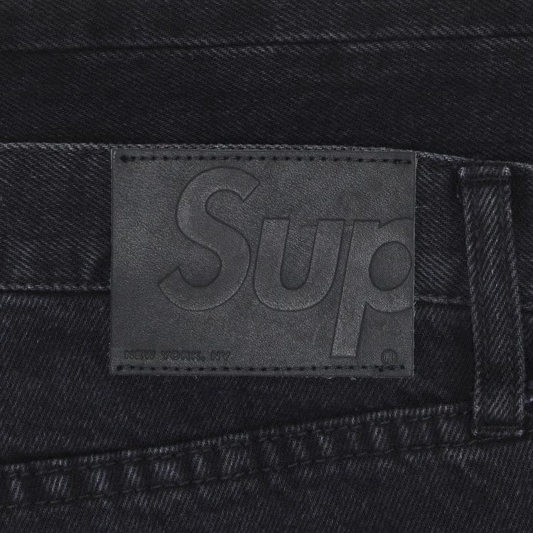 Supreme Stone Washed Slim Jean Washed Black