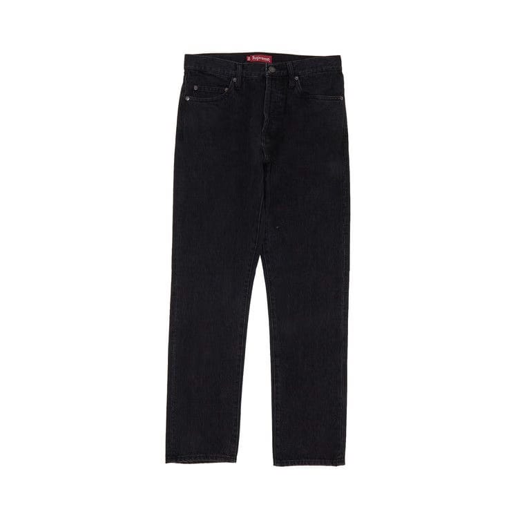 Supreme Stone Washed Slim Jean Washed Black
