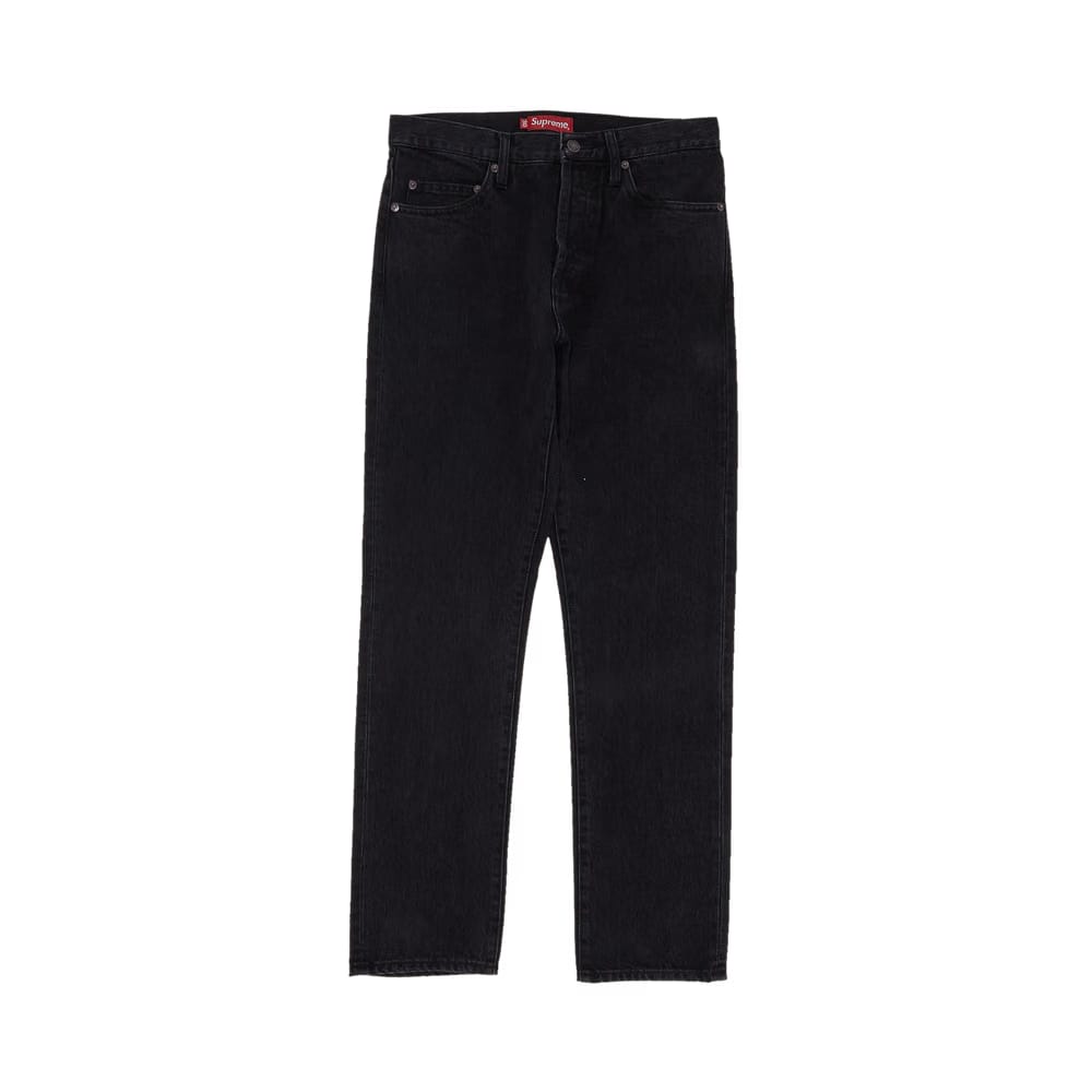 Supreme Stone Washed Slim Jean Washed Black