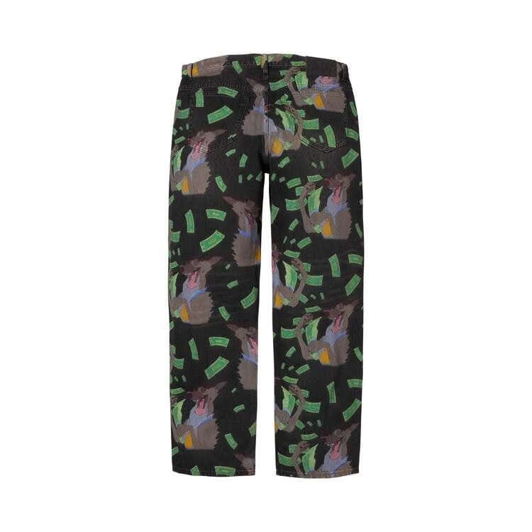 Supreme All Dogs Go To Heaven Loose Fit Jean Washed Black