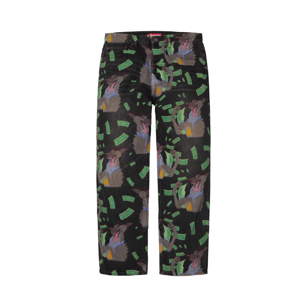 Supreme All Dogs Go To Heaven Loose Fit Jean Washed Black