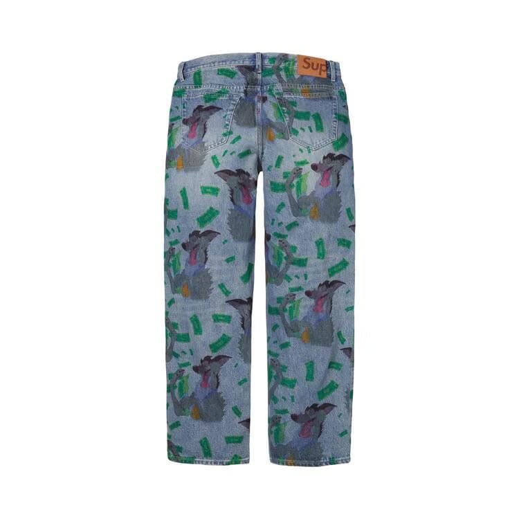 Supreme All Dogs Go To Heaven Loose Fit Jean Washed Indigo