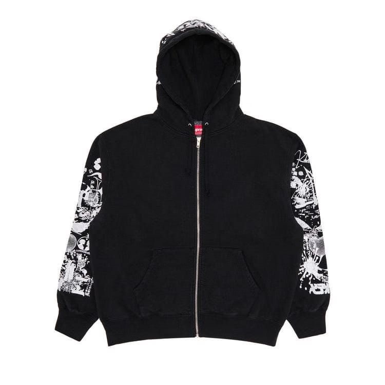 Supreme AOI Zip Up Hoodie Black