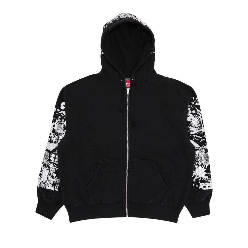 Supreme AOI Zip Up Hoodie Black