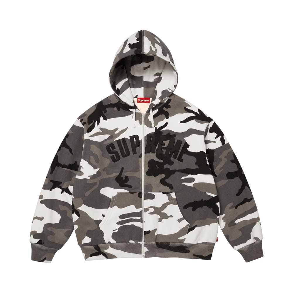 Supreme Arc Thermal Lined Zip Up Hoodie Snow Camo