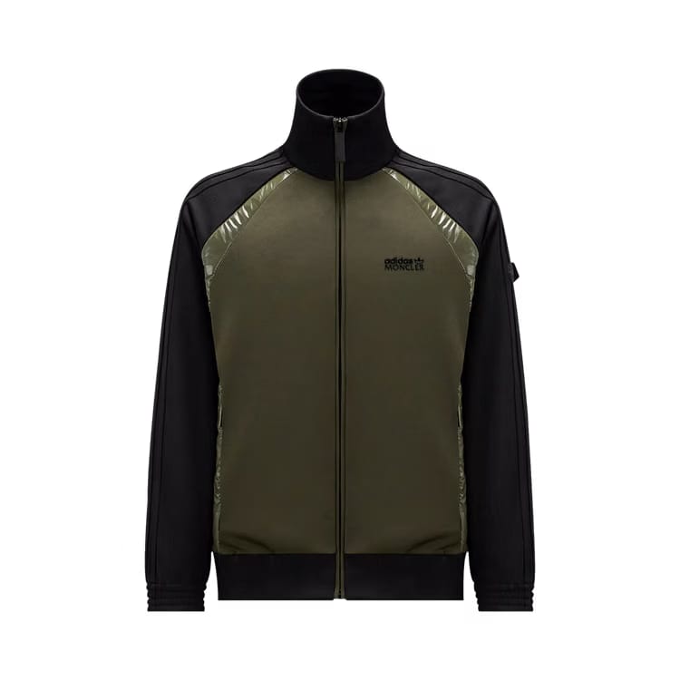 Moncler x adidas Acetate Zip Up Sweatshirt Black/Green