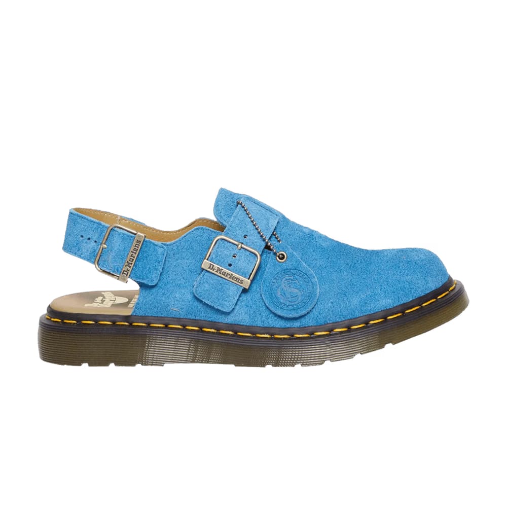 Dr. Martens Jorge Made in England Suede Slingback Mule Blue