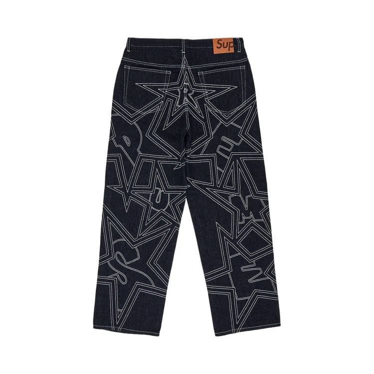 Supreme Stars Topstitch Baggy Jean Indigo