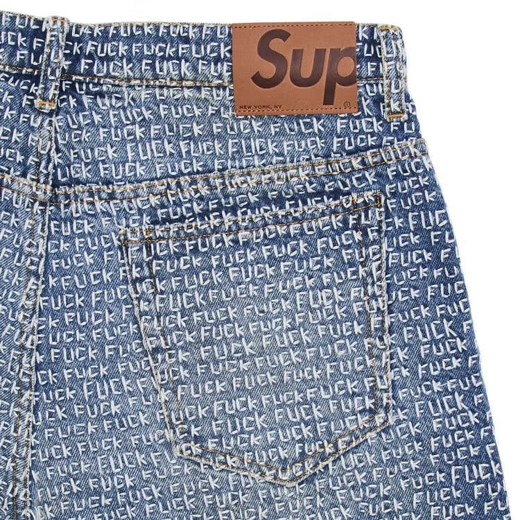 Supreme Fuck Stitch Loose Fit Jean Blue