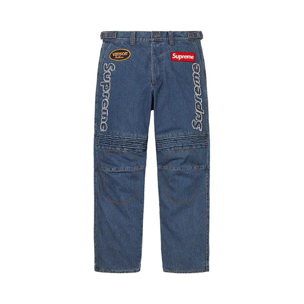 Supreme x Vanson Leathers x Cordura Denim Racing Pant Blue