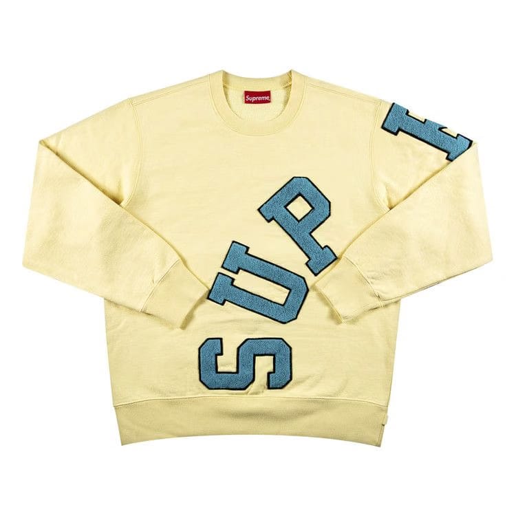Supreme Big Arc Crewneck Light Yellow