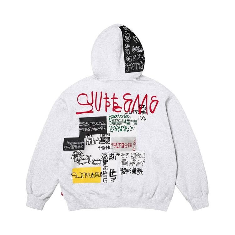 Supreme 176 Zip Up Hoodie Ash Grey