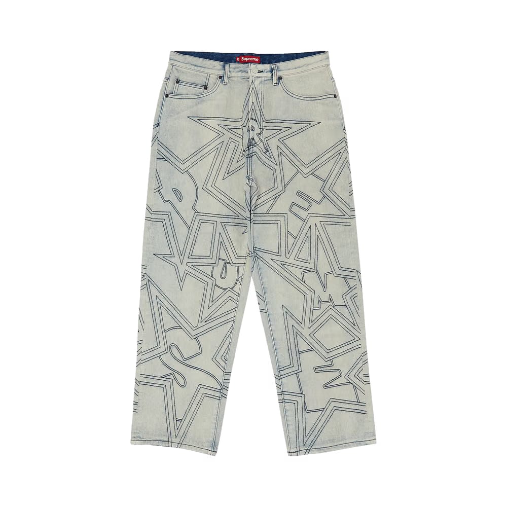 Supreme Stars Topstitch Baggy Jean Dirty