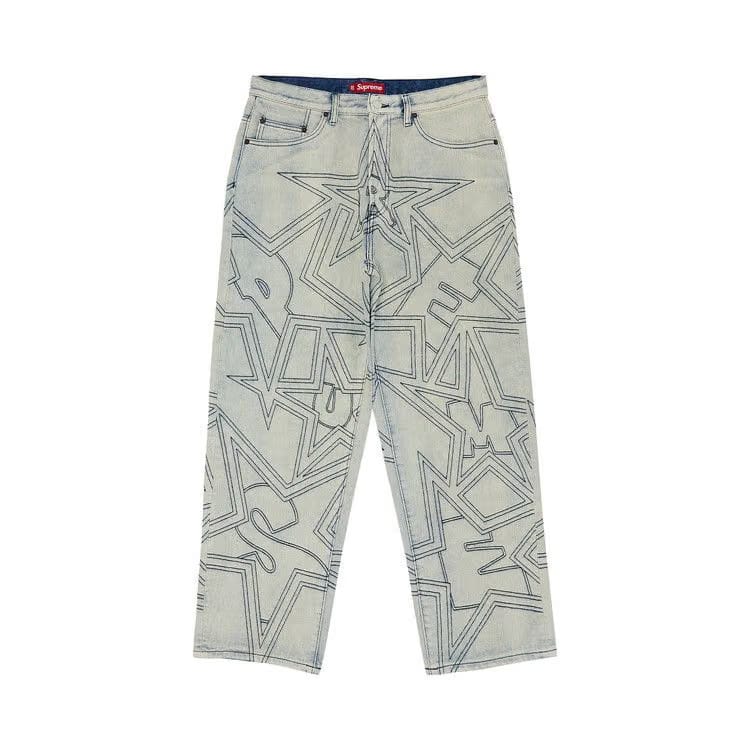 Supreme Stars Topstitch Baggy Jean Dirty