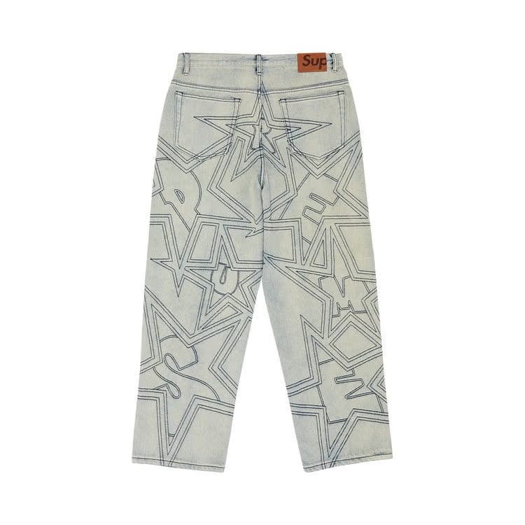 Supreme Stars Topstitch Baggy Jean Dirty
