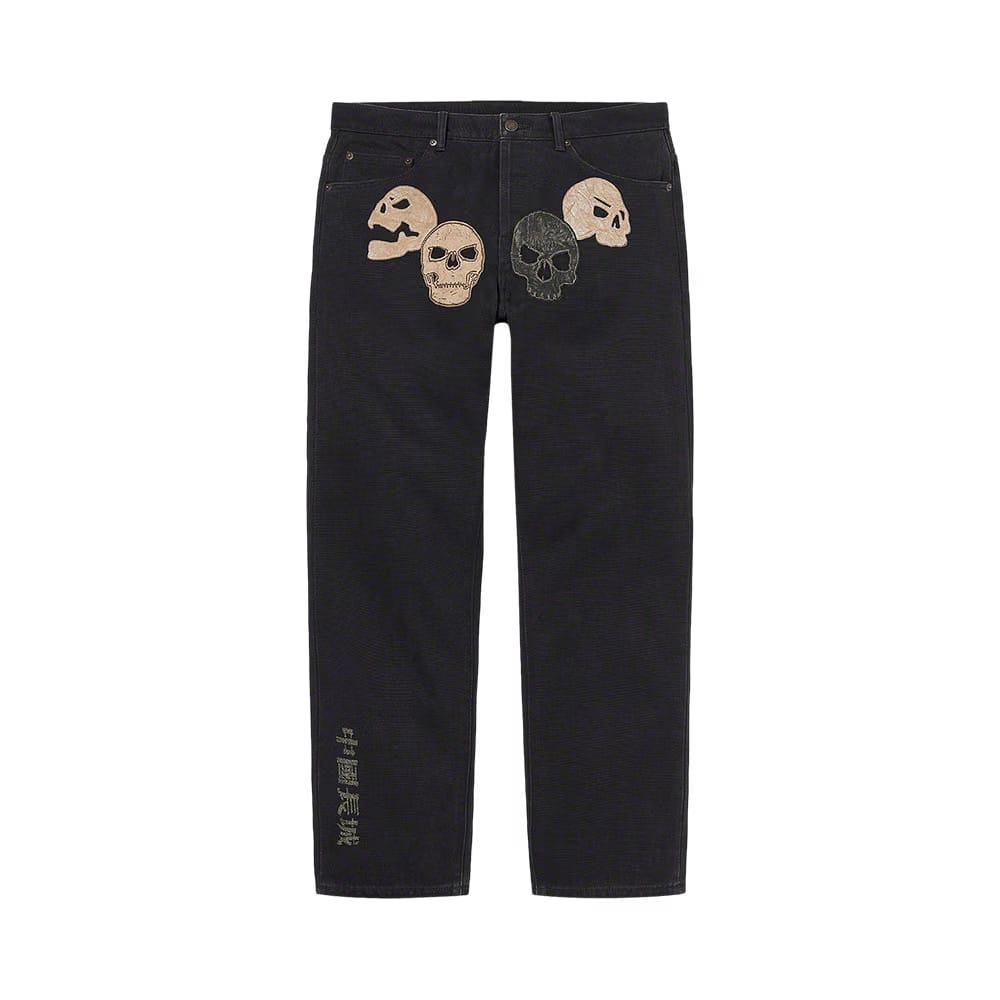 Supreme x The Great China Wall Canvas 5-Pocket Jean Black