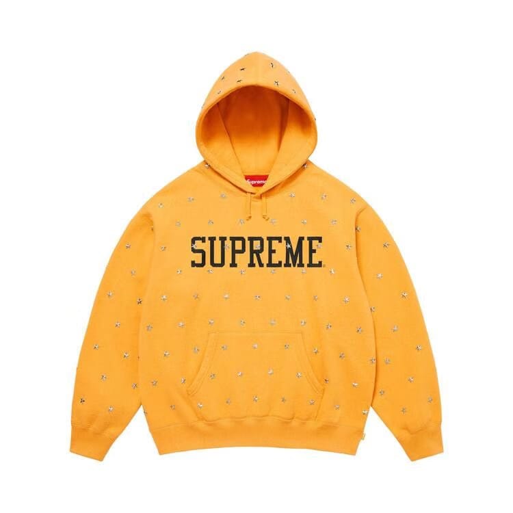 Supreme Stars Studded Hoodie Dusty Gold
