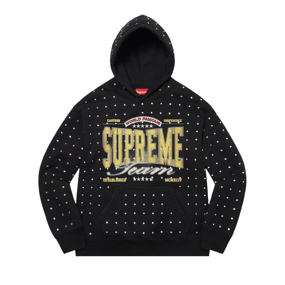 Supreme Rhinestone Hoodie Black