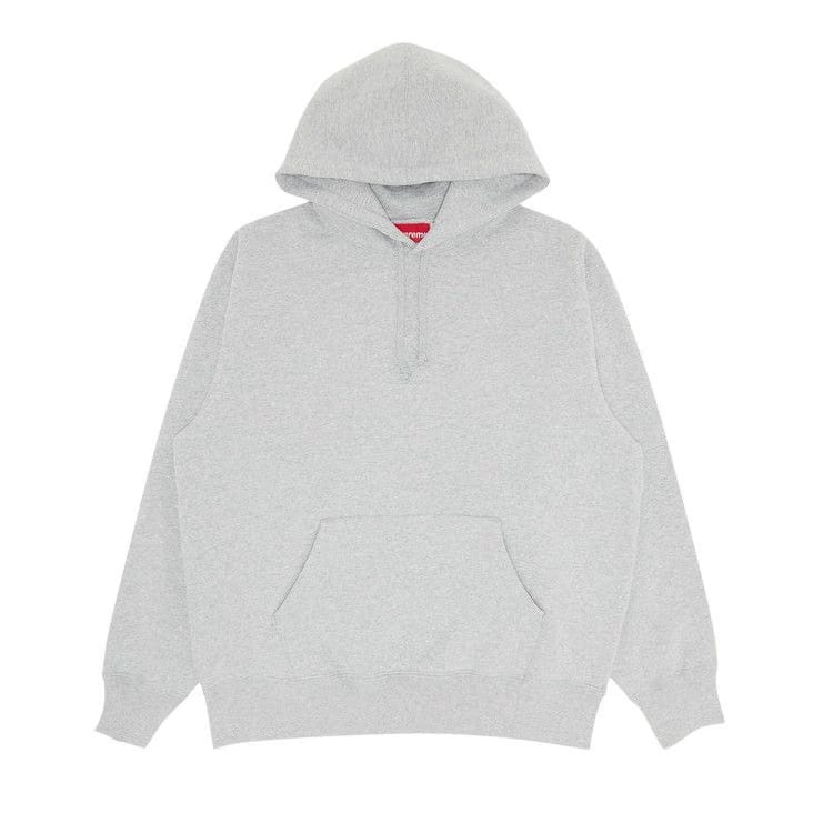 Supreme Satin Appliqué Hoodie Heather Grey