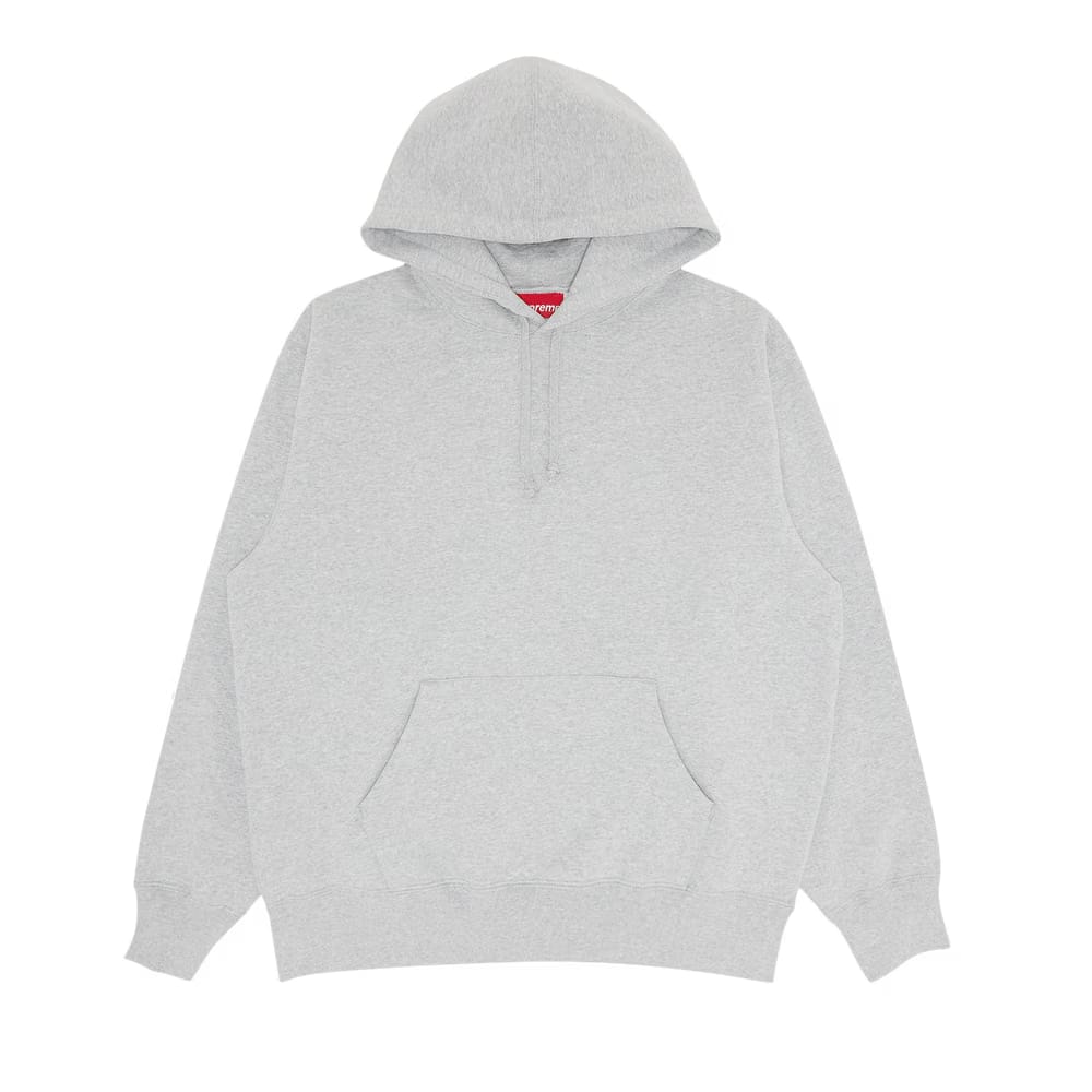 Supreme Satin Appliqué Hoodie Heather Grey