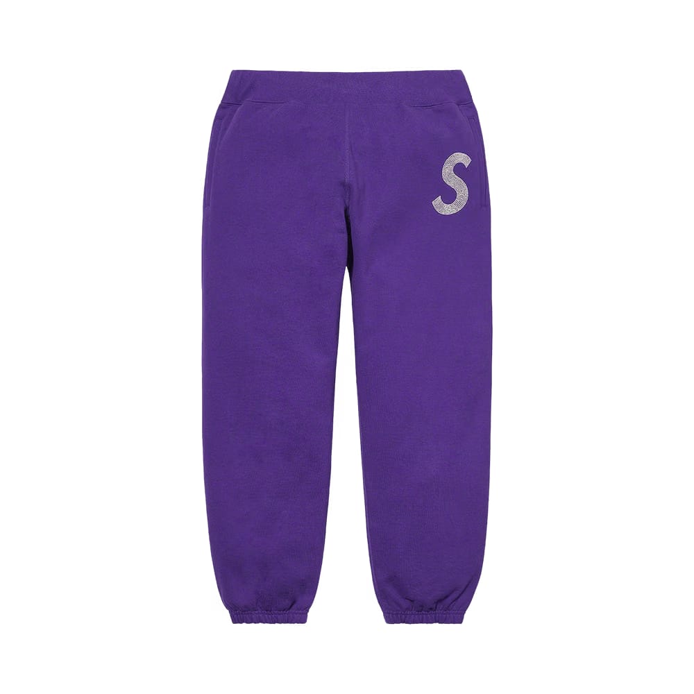 Supreme x Swarovski S Logo Sweatpant Purple