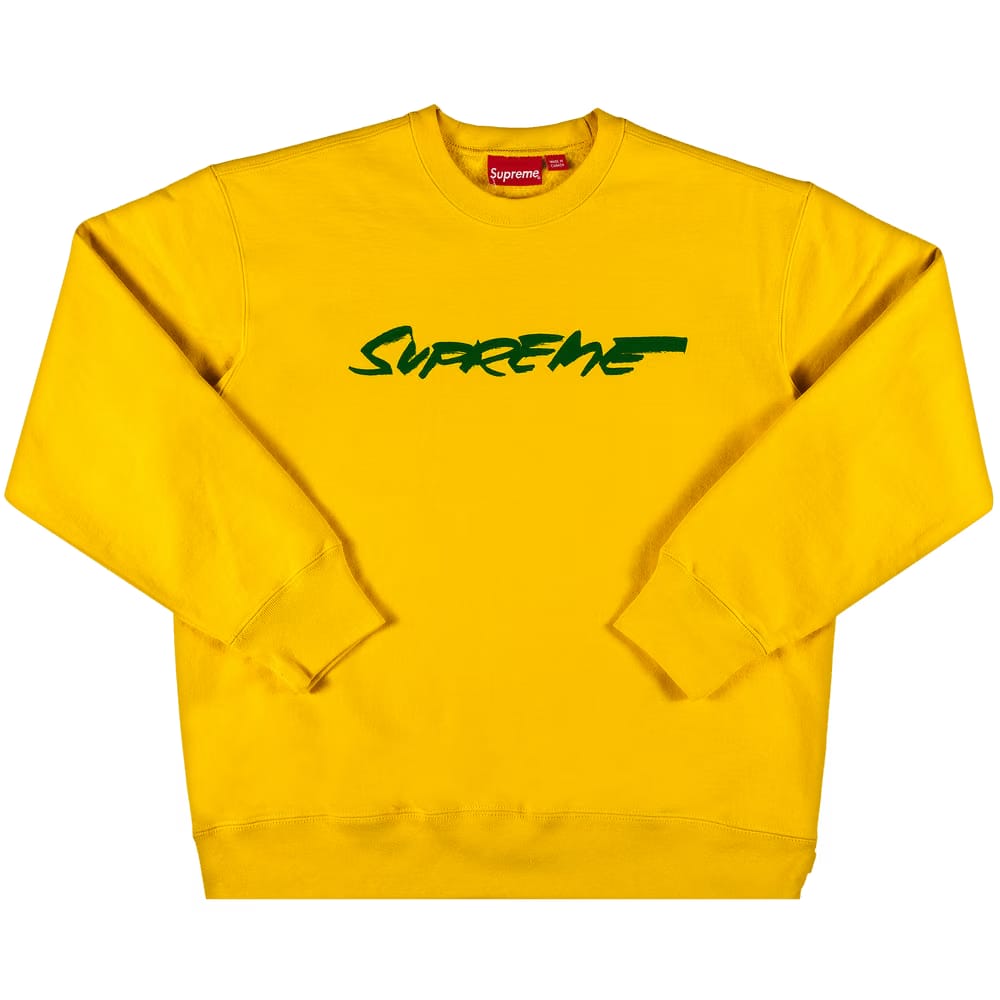 Supreme Futura Logo Crewneck Yellow